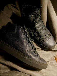 Balenciaga men’s arena leather sneaker boots