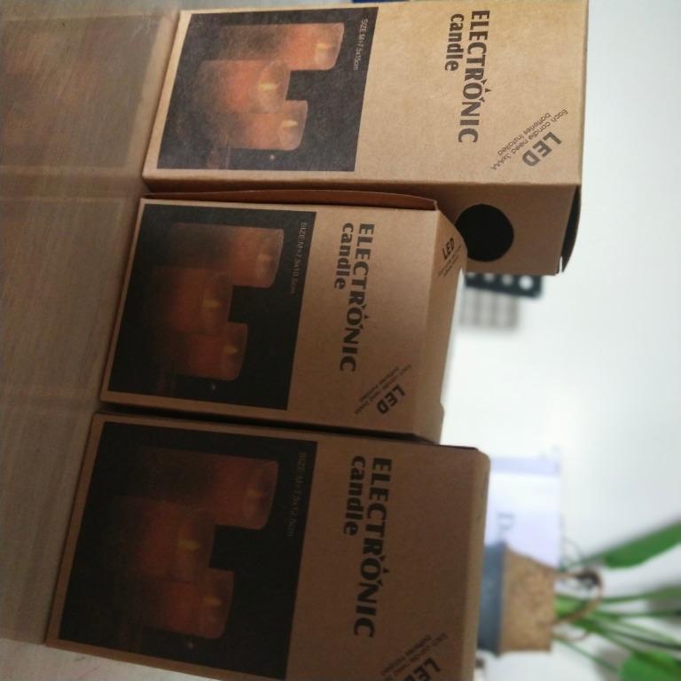 beautiful electronic candles (Category: Vases & Decorative Bowls) located in Cheras. Submitted by airswift (Listing ID 1007140708, Image 3). Description: Beautiful candles, for raya Safe and clean, wont cause fire Battery operated 3 candles in one set .