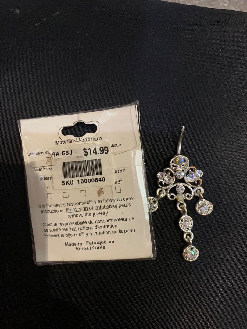 Belly button pierce (Category: Other Accessories) located in Manila. Submitted by apple_up (Listing ID 1007132499, Image 2). Description: Stainless still none tarnish With Swarovski stone Selling very low Decluttering.