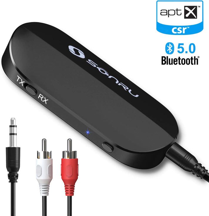 Bluetooth 5.3 AUX Adapter [Multifunction Button& Battery Life Display]  Noise Cancelling Music Receiver for Car/Home Stereo/Wired  Headphones/Hands-Free