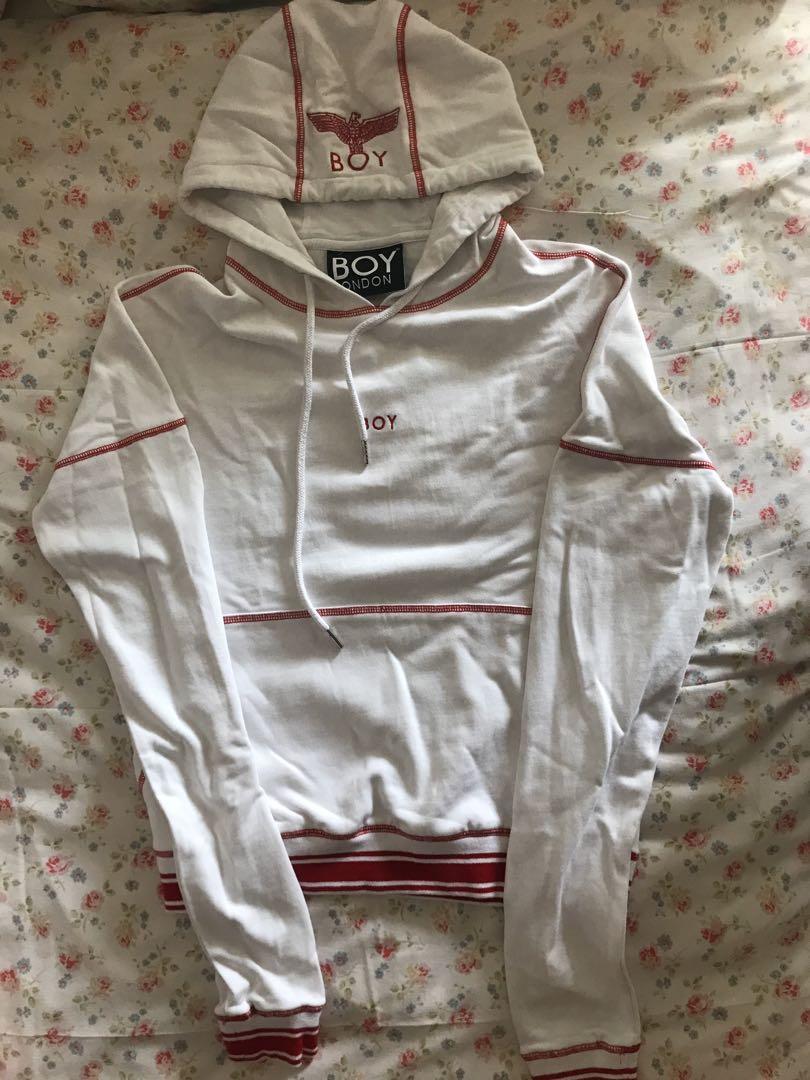 Red and white hoodie clearance