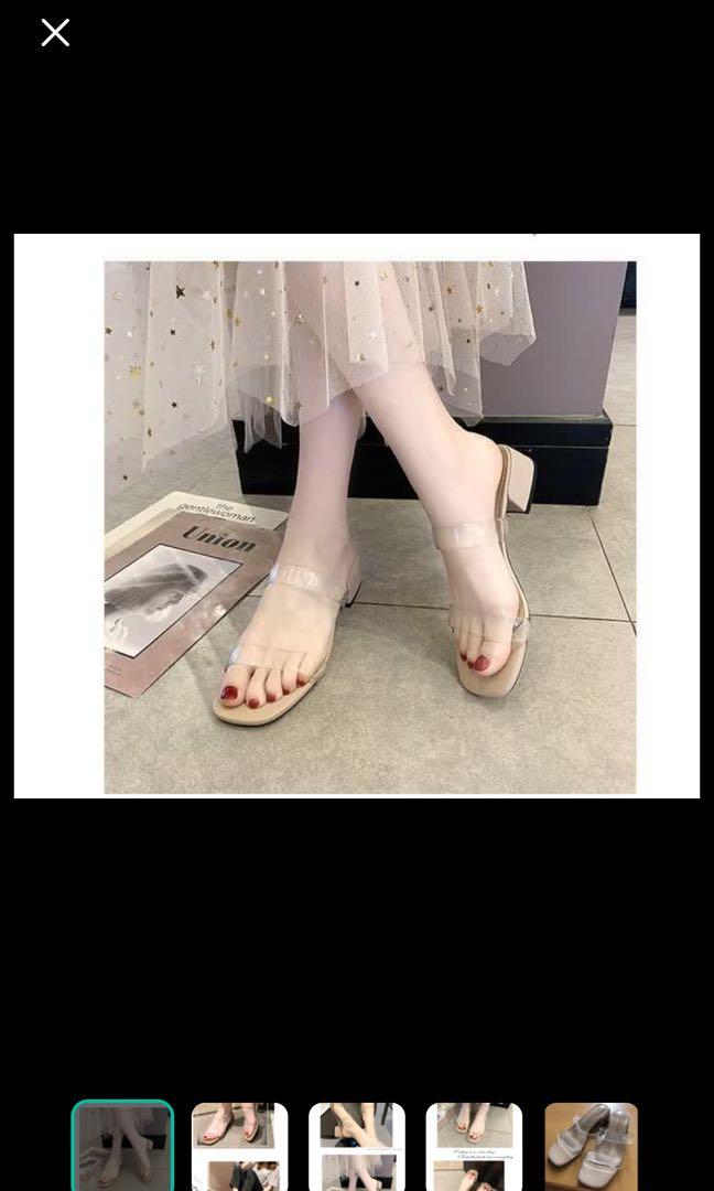 Brand new Size 36 Perspex clear nude 