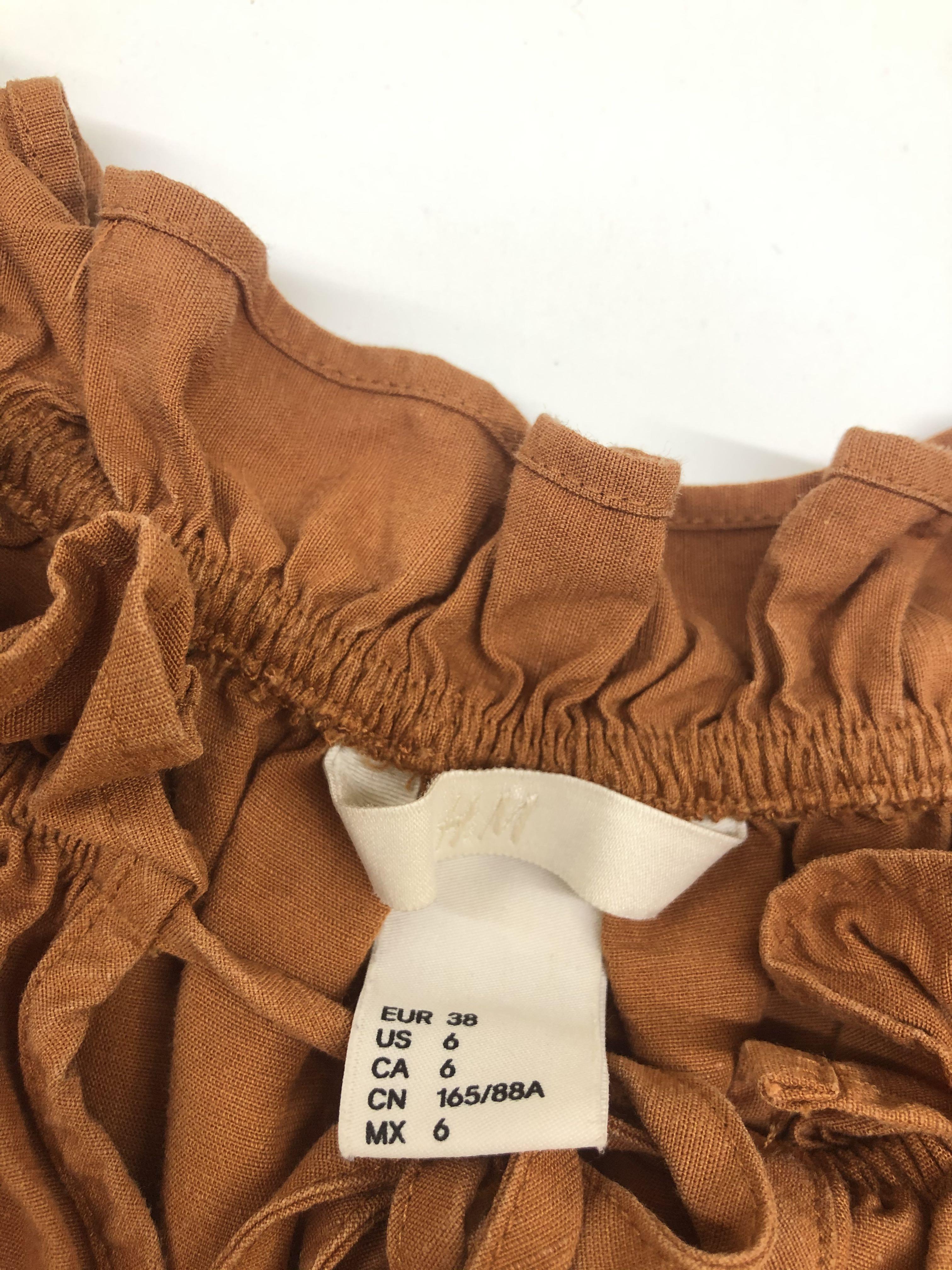 orange peasant top