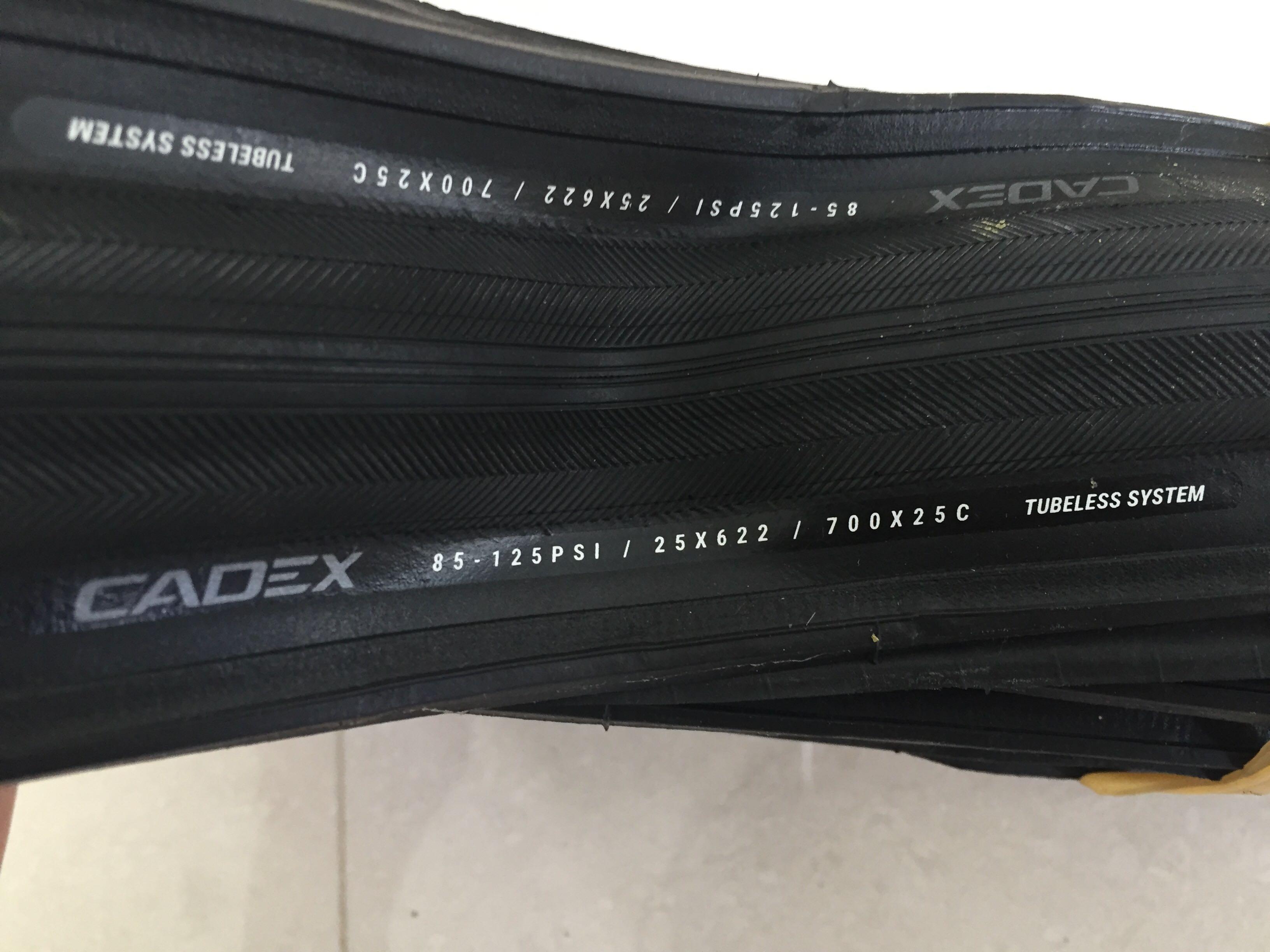 CADEX Race 25 Tubeless tyres, Sports Equipment, Bicycles & Parts, Parts