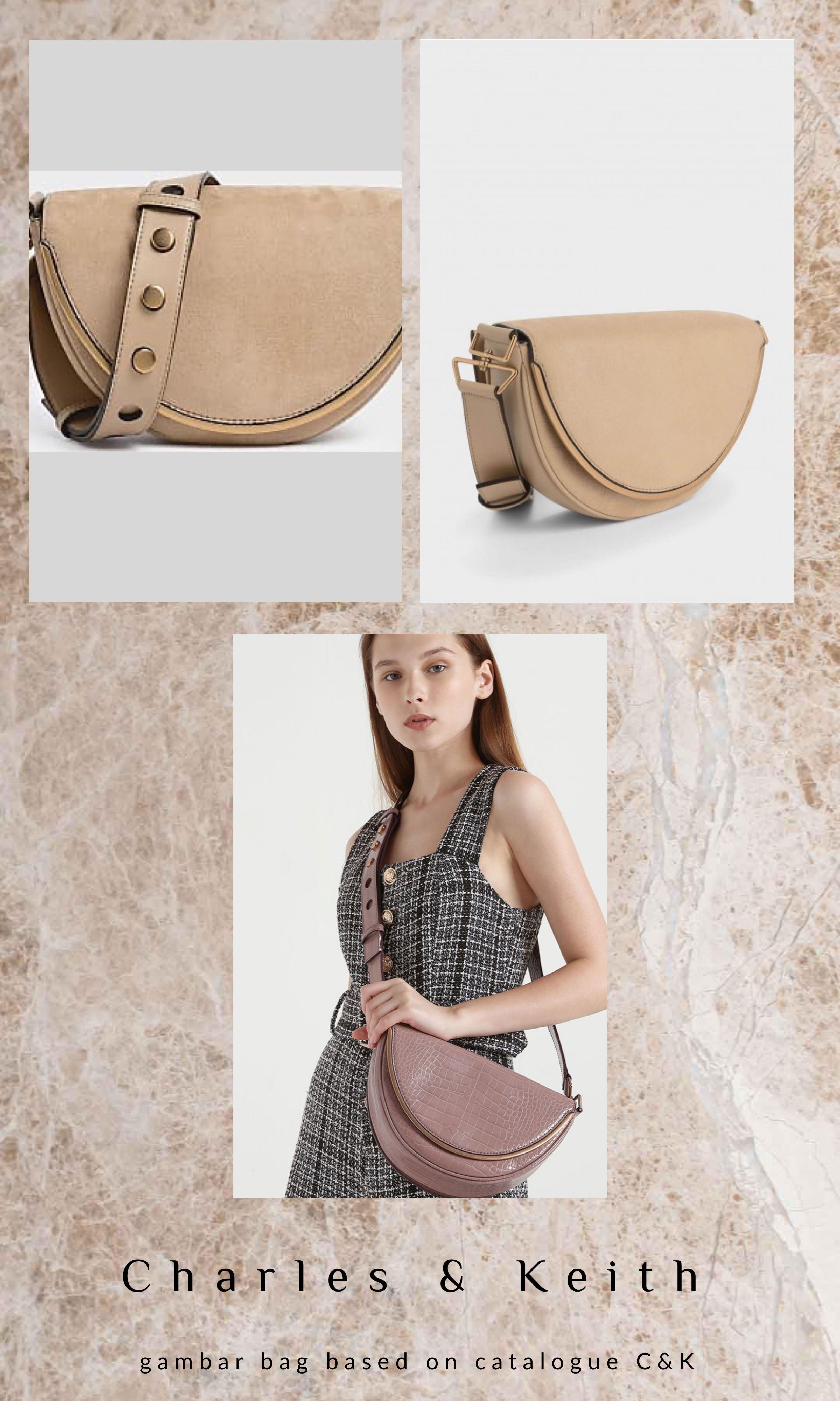 Charles Keith semi circle crossbody bag