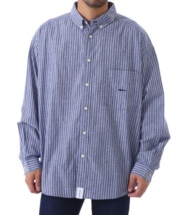 DESCENDANT Hyannis B.D LS Shirt Full Size Blue size 1, 男裝, 外套
