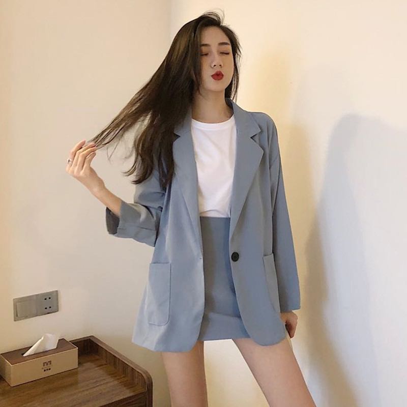 Dusty blue blazer clearance