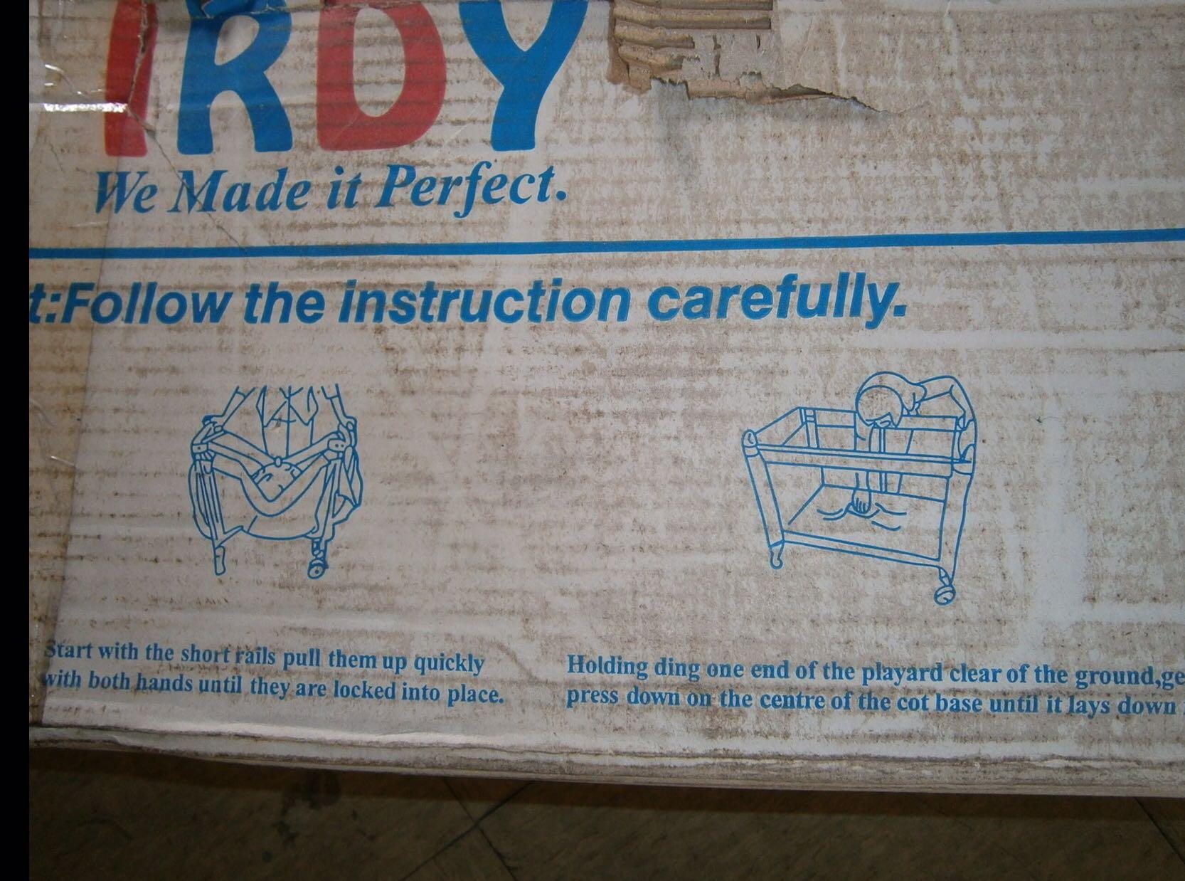 Blue Foldable Crib PlayPen -Irdy -slightly used - old box only (Category: Cots & Cribs) located in Manila. Submitted by beyondfundraising (Listing ID 1007142795, Image 2). Description: Kindly PM for inquiry MOP: BDO or BPI or Gcash RFS: Fundraising for Mission Works Slightly Negotiable - “as is where is” - Sightly Used in Excellent Condition - outgrown - needs cleaning :) Pls. see my other listings for possible combine shipping. Dear Buyers, Plea