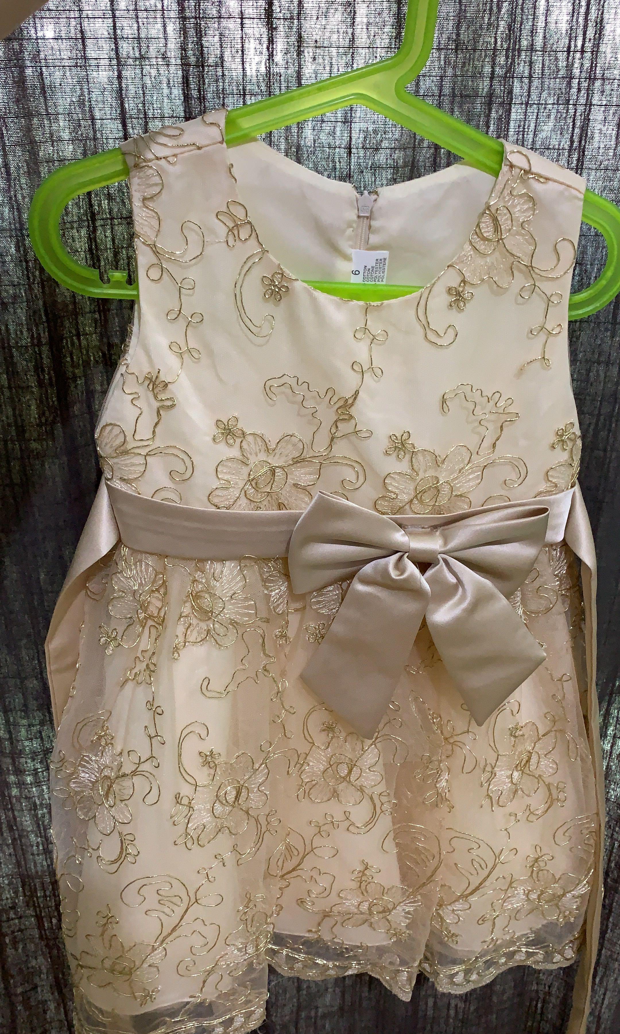 Gold baby girl dress online