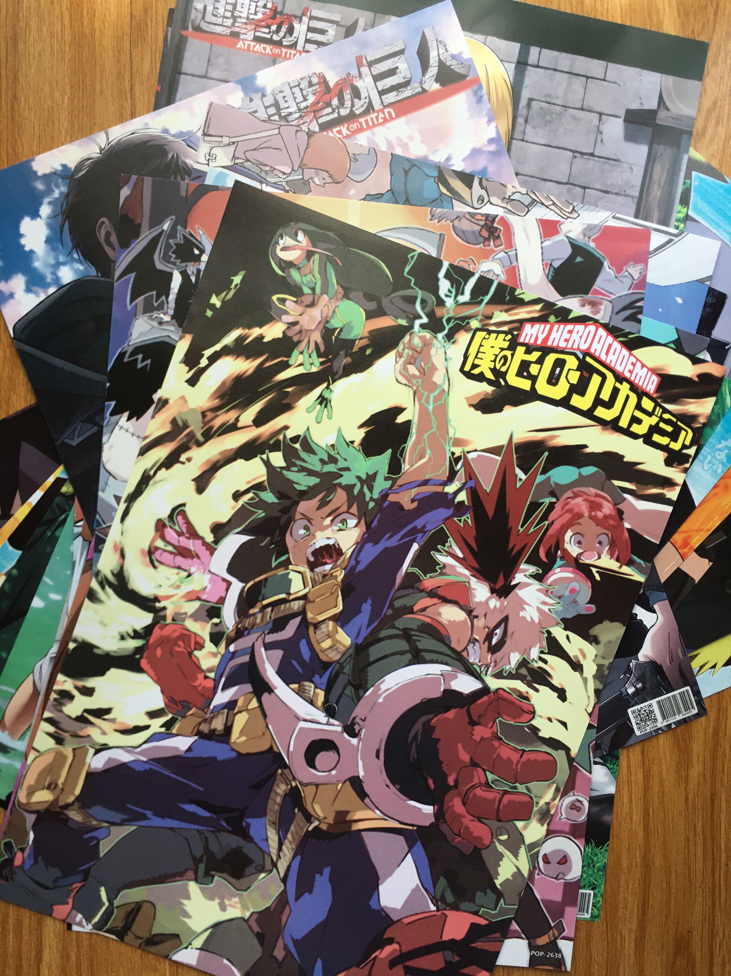 High Quality Anime Posters Naruto Mha Aot Books Comics