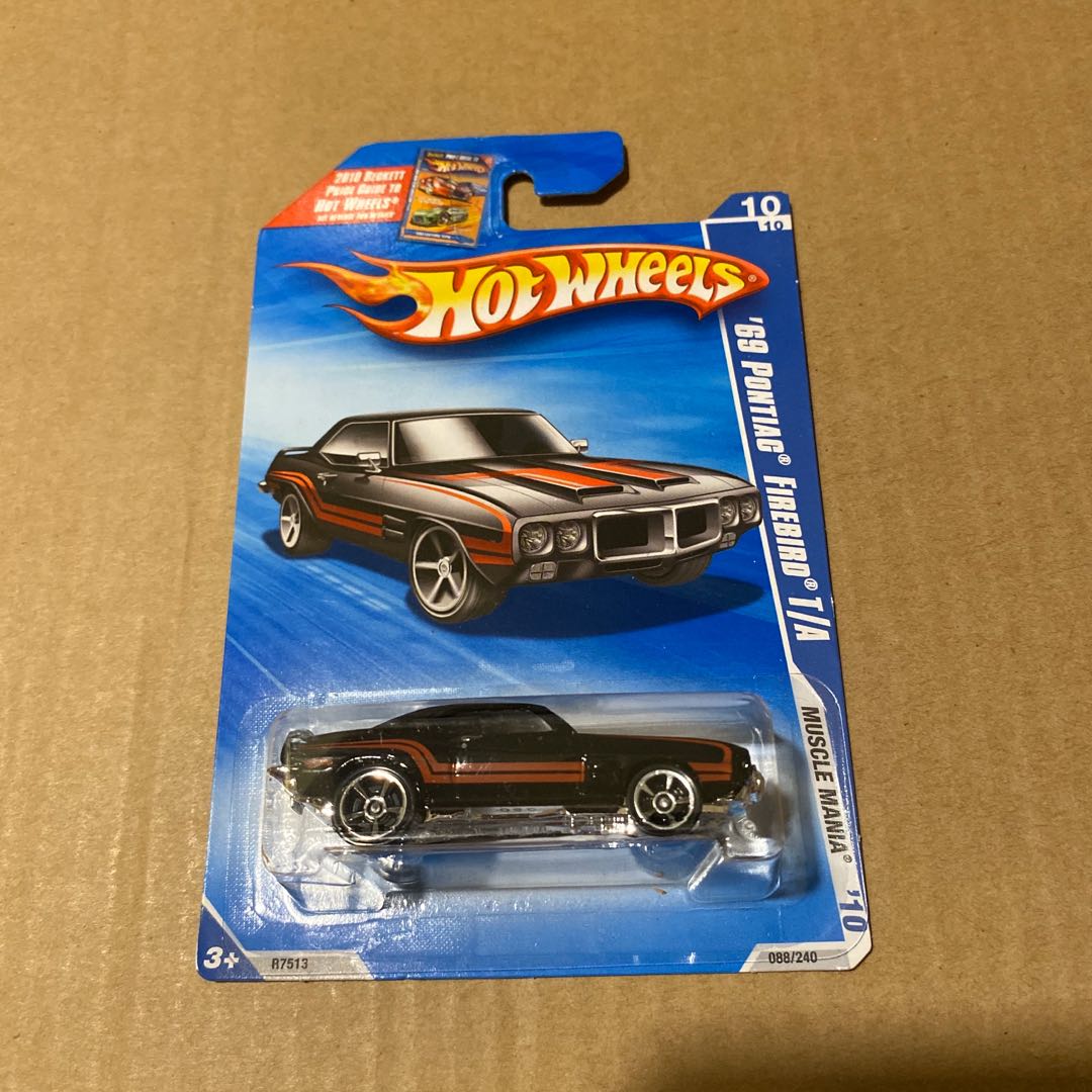 Hot Wheels 69 Pontiac Firebird T A Trans Am Black Red Hobbies Toys Toys Games on Carousell