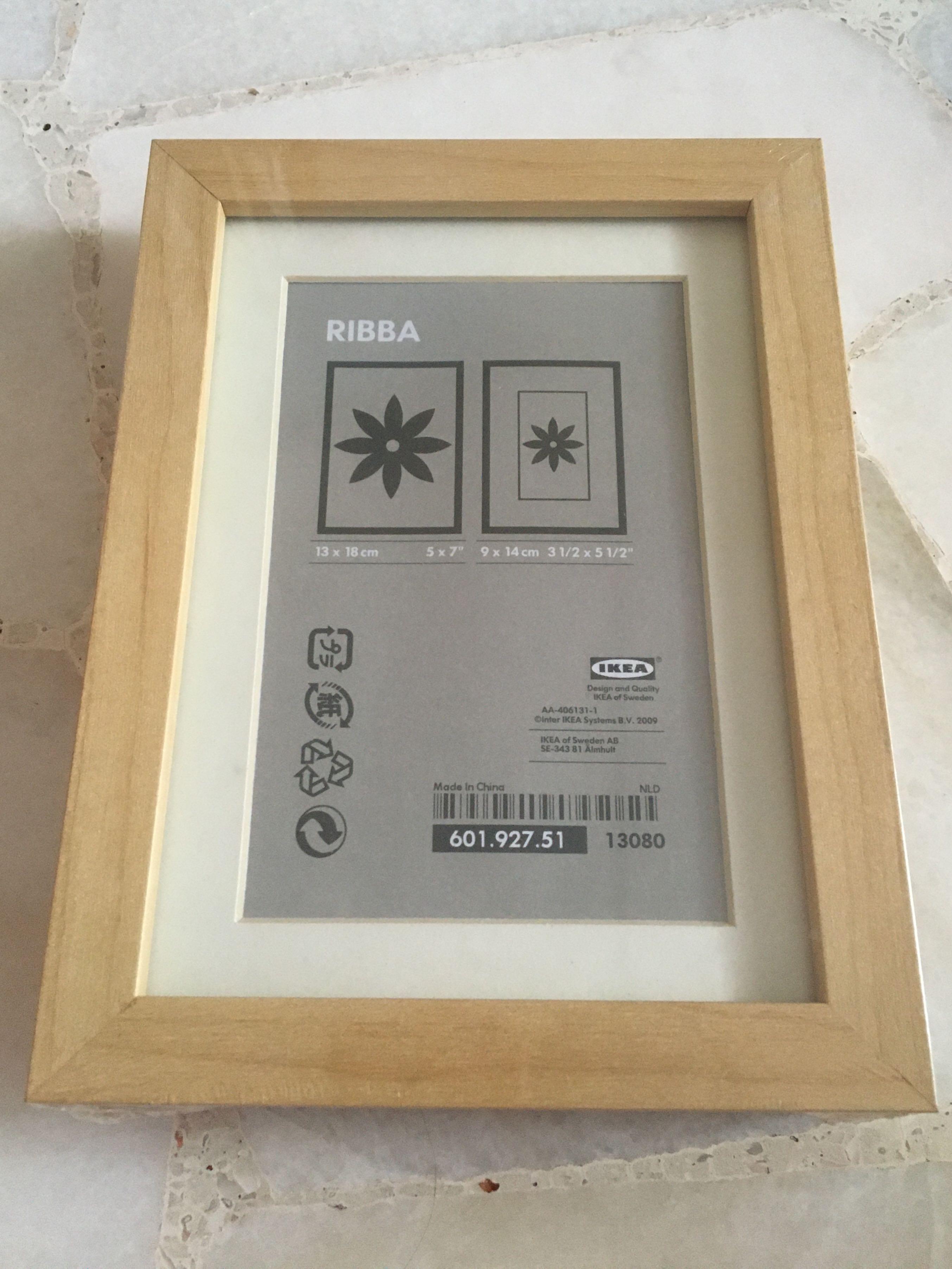 Ikea Ribba 5R Natural/ Oak Birch Photo Frame, Furniture & Home Living