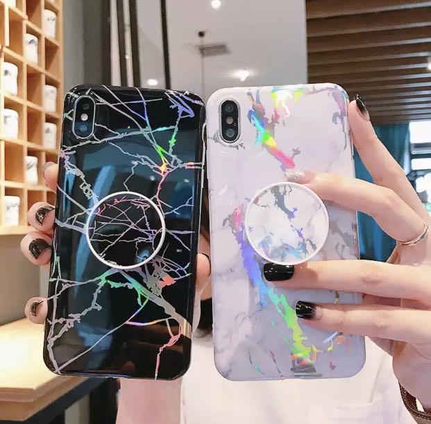Iphone Case (Category: Cases & Sleeves) located in Singapore. Submitted by thesmstore (Listing ID 1007153037, Image 1). Description: Colours available: Black Marble Holographic / Light Pink Marble Holographic / Light Blue Marble Holographic Models available: Iphone XS / Iphone XR / Iphone XS Max / Iphone 11 / Iphone 11 Pro / Iphone 11 Pro Max Due to COVID-19, all self collections/meet ups are suspended. Do opt for normal mail ($2) or courier stra