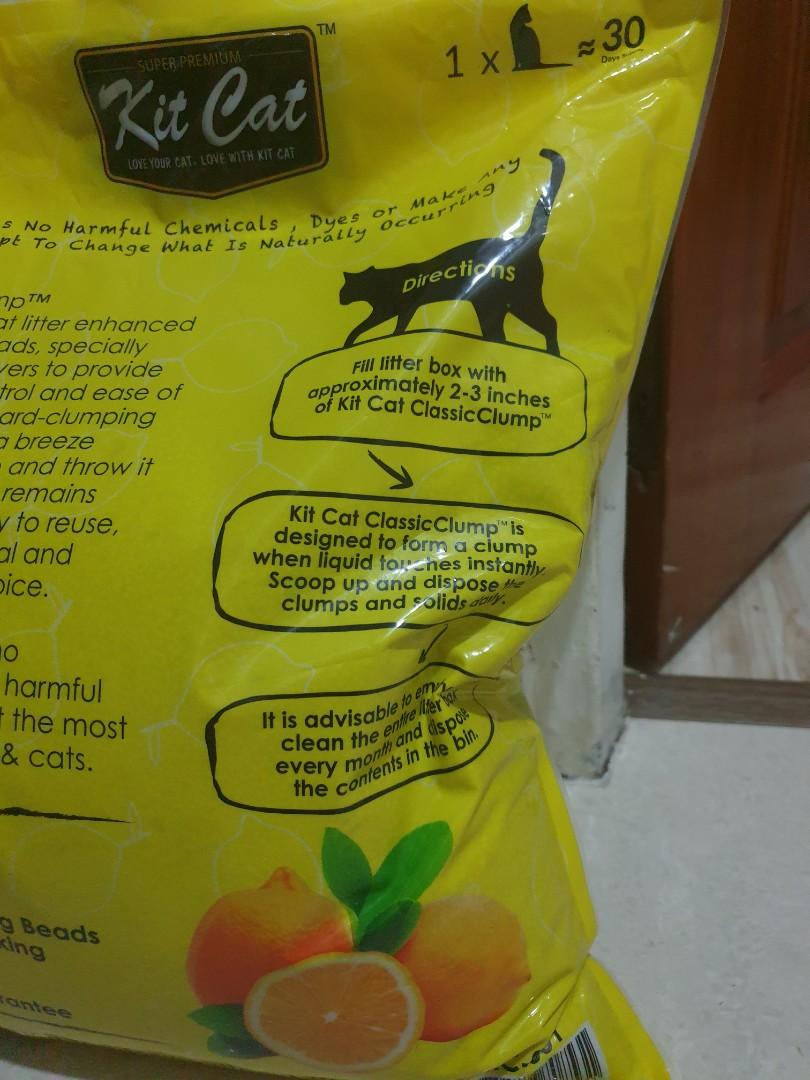 Kit Cat Litter (fine litter, lemon fragrance), Pet Supplies, Homes