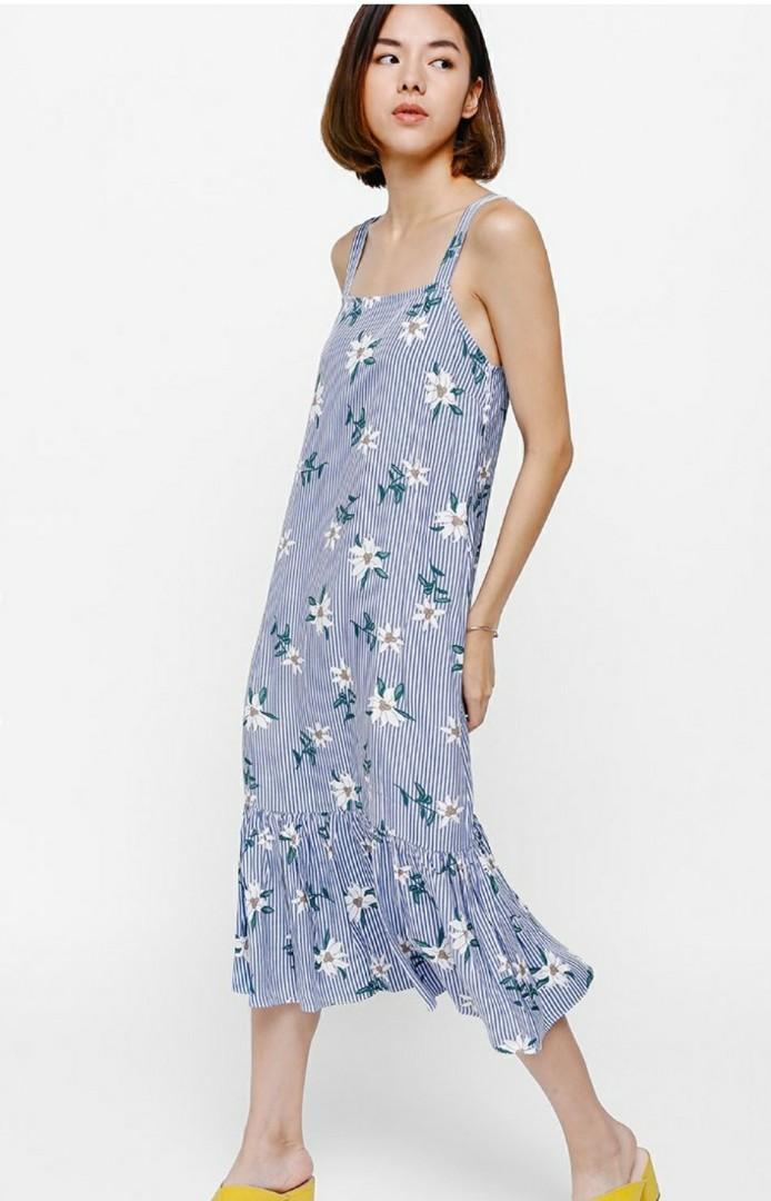 Love Bonito Faeya Printed Ruffle Hem Midi Dress, Women's ...