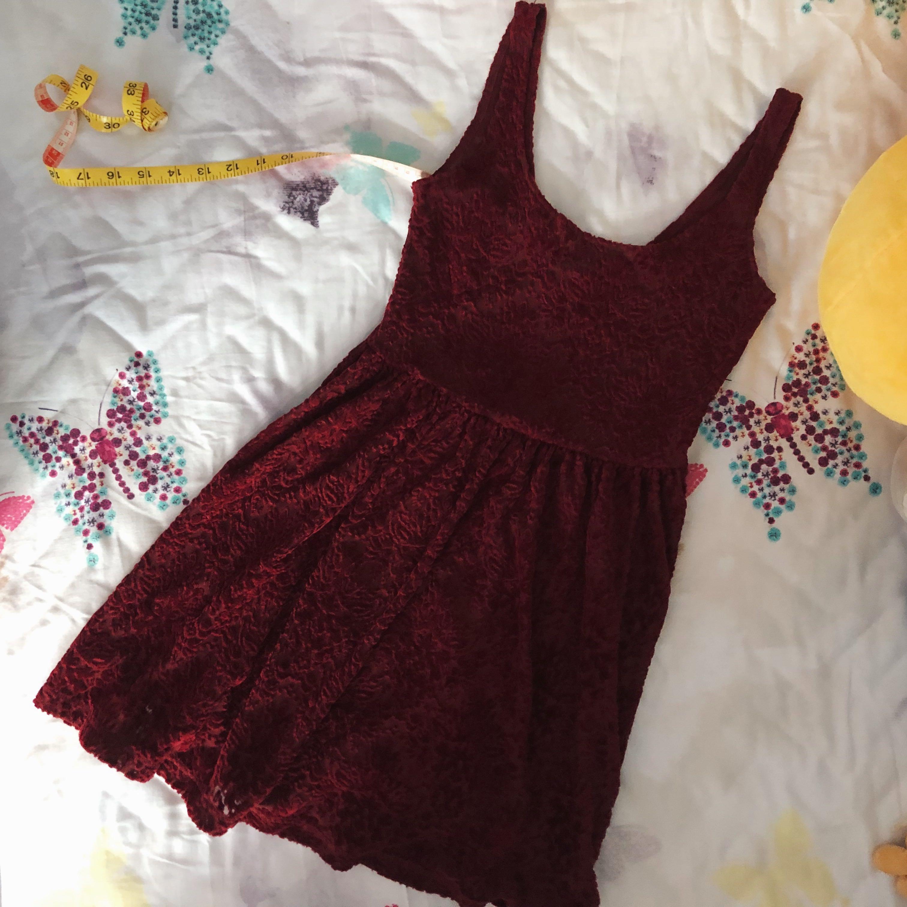 miss selfridge red velvet dress