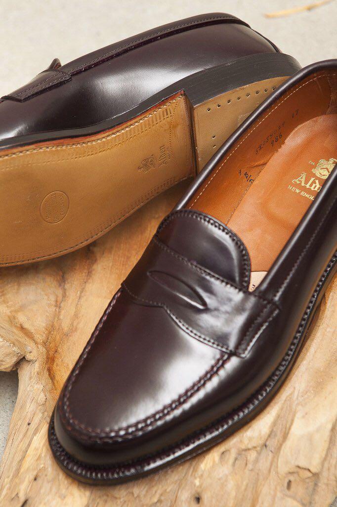 Alden shell clearance cordovan penny loafer