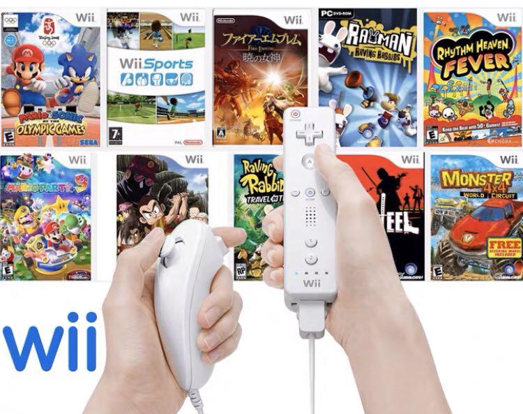 New Nintendo Wii Set/Accessories Kits/ 500 GB WD Hard drive with 230