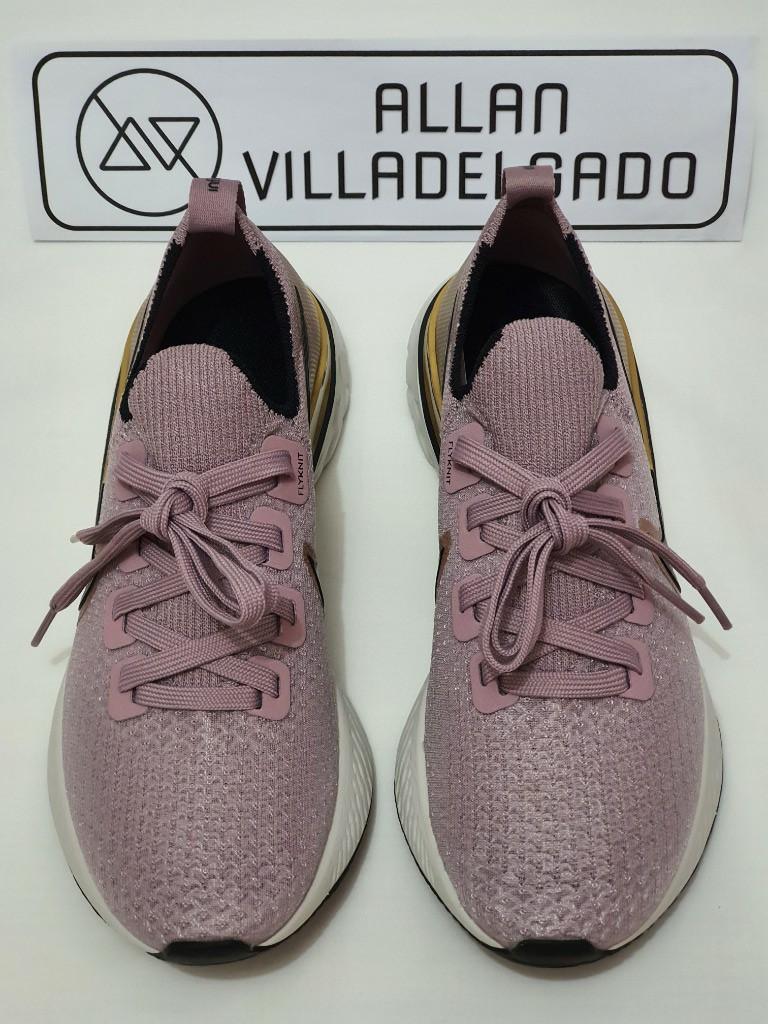 nike react infinity run flyknit plum fog