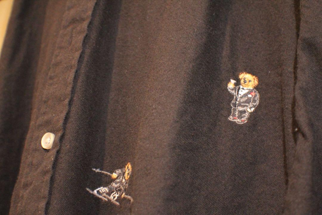 Ralph Lauren Polo Bear Button Down Shirt Men s Fashion Tops