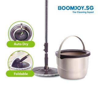 🥇✔FREE DELIVERY (PROMO): Boomjoy® M10 Spin Mop New Magic Spin Flat Mop 360 and Bucket Set