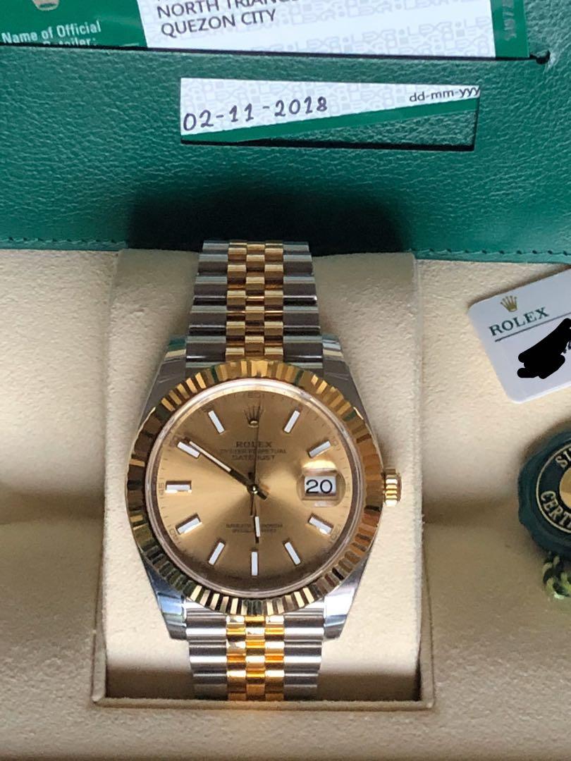 Rolex Datejust 41mm 126333 Champagne Dial 18k yg ss BP Luxury