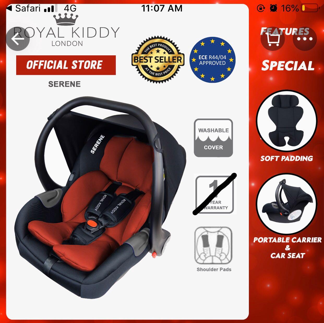 royal kiddy car seat price
