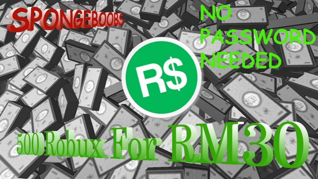 RUNNING FAST: 500 Robux for only RM30!!!, Video Gaming, Video Games, Xbox  on Carousell