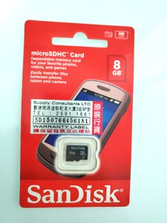 SanDisk MicroSDHC Card 8GB