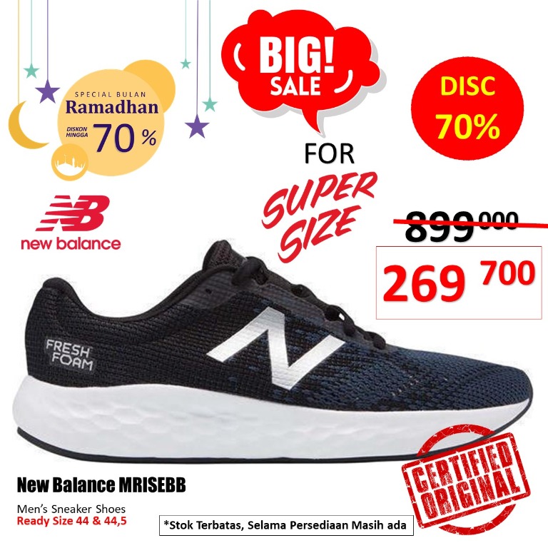 Sepatu Lari Pria New Balance Mrisebb Original Bigsize Promo 70 Fesyen Pria Sepatu Lainnya Di Carousell