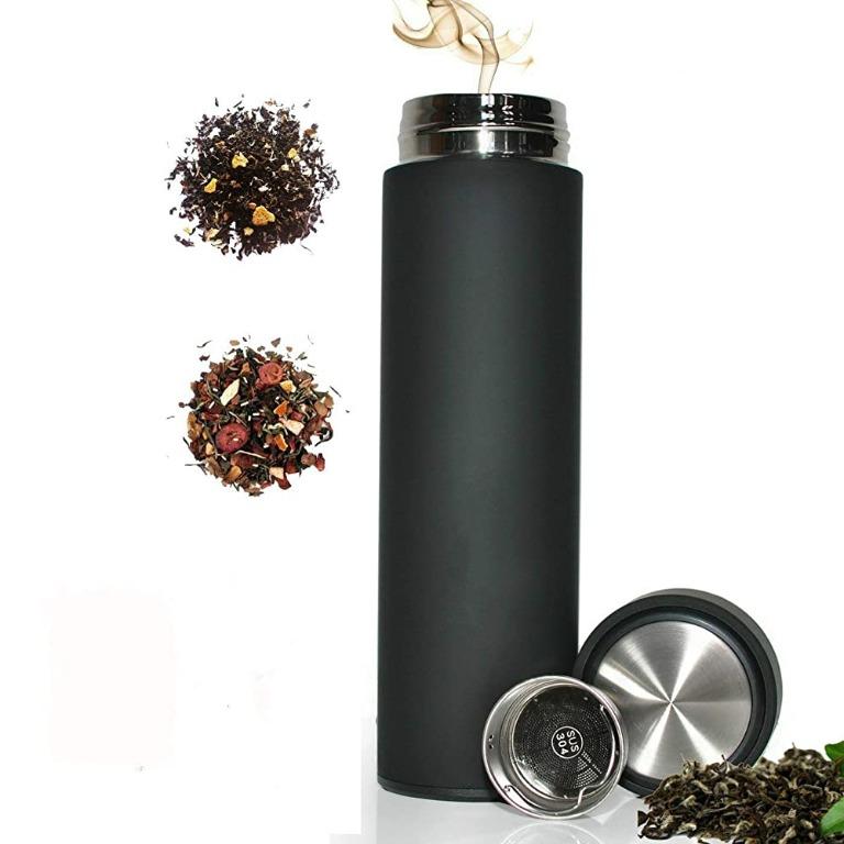 316 Stainless Steel Thermos with Tea Infuser Portable Double Wall Thermos  Insulated Cup Keep Cool Hot