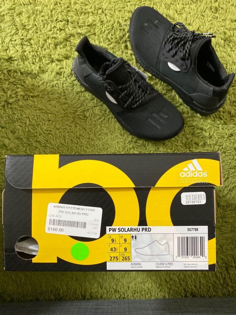 Adidas Pharrell Williams SolarHU PRD Core Triple Black EG7788 Size 7 Boost