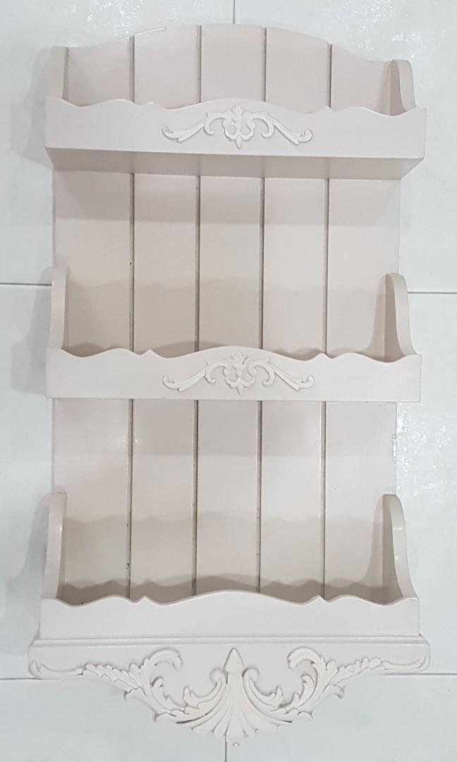 White Shelf Country Style, Not IKEA, Furniture & Home Living, Furniture, Shelves,