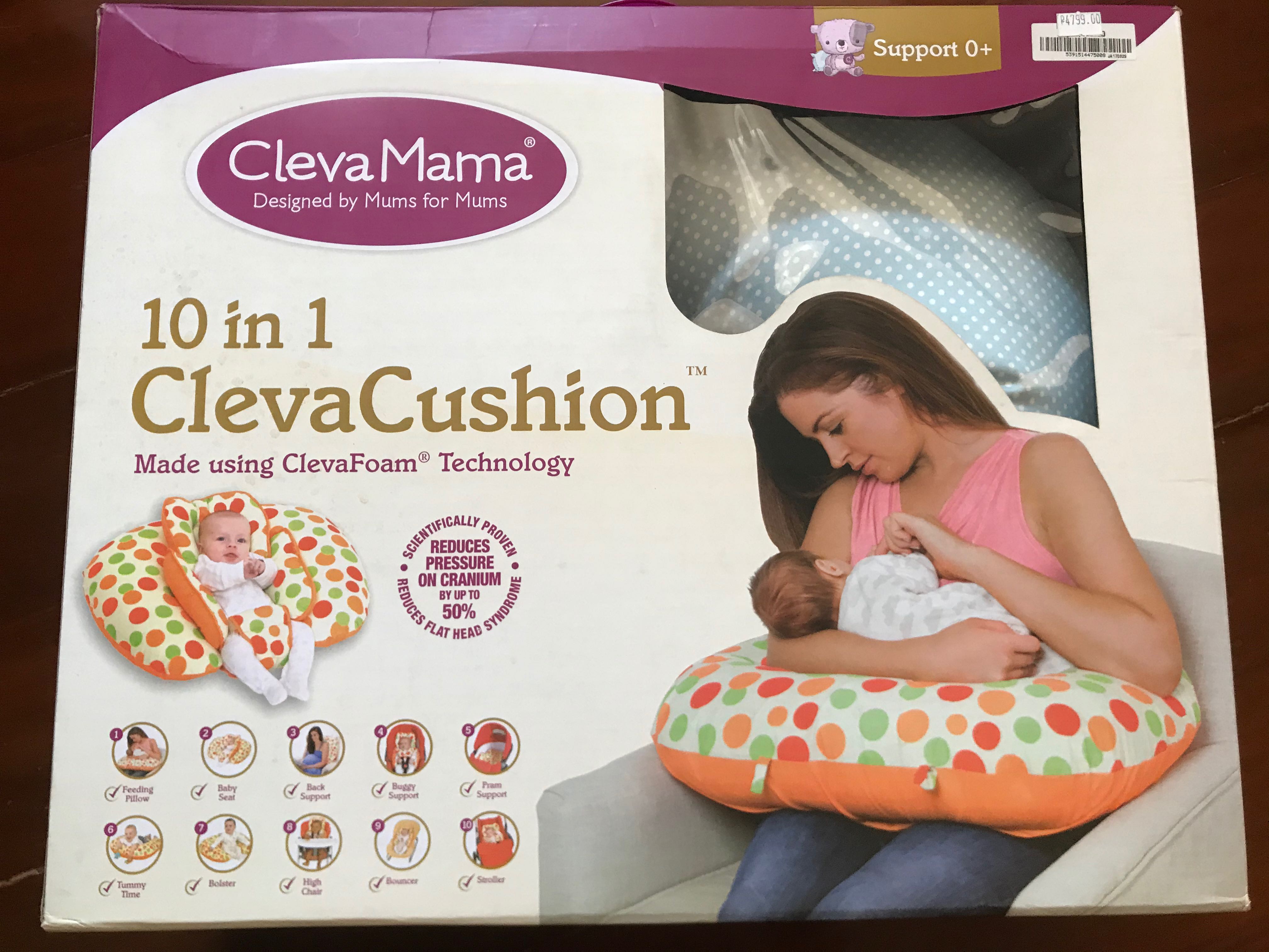 clevamama clevacushion 10 in 1 nursing pillow
