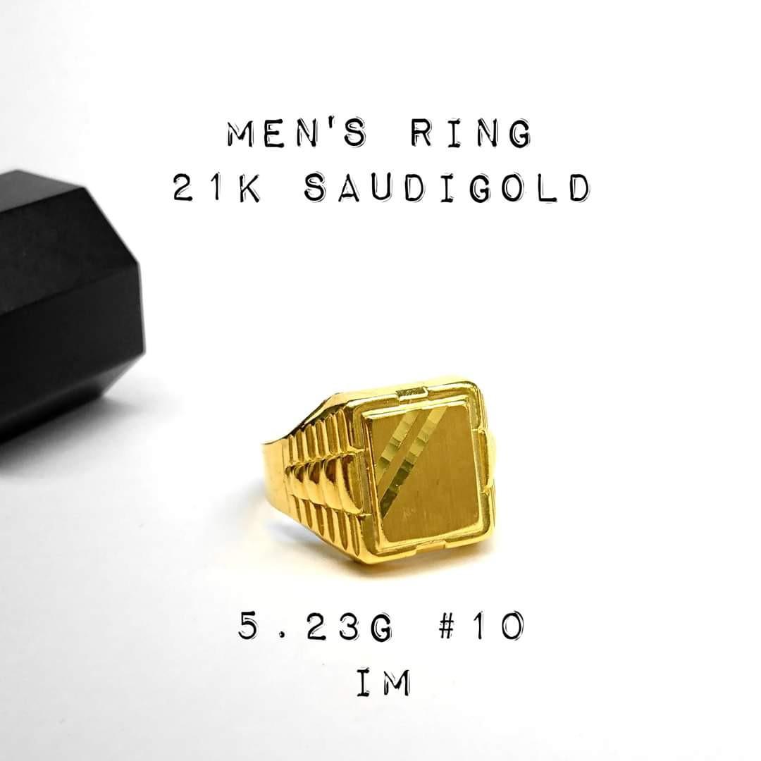 21k saudi gold shop mens ring