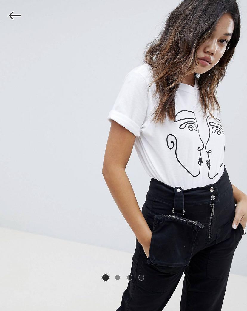 cargo straight leg jeans