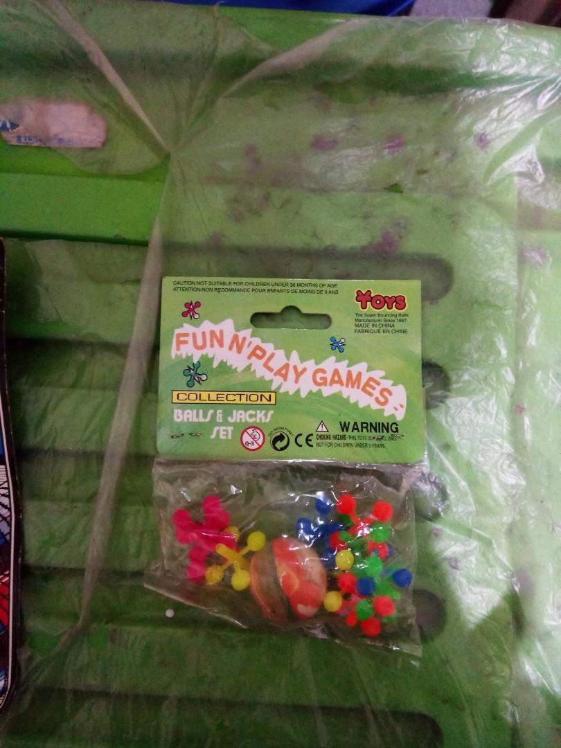 Asstd toys (Category: Board Games & Puzzles) located in Manila. Submitted by daisythejane (Listing ID 1007491140, Image 2). Description: Take-all assorted toys: 1. New poker chips 2. New jack stones 3. Uno stacko 4. Uno dominoes set Mode of payment : Bdo bpi or gcash Shipping via grab lalamove angkas or courier of choice c/o buyer.