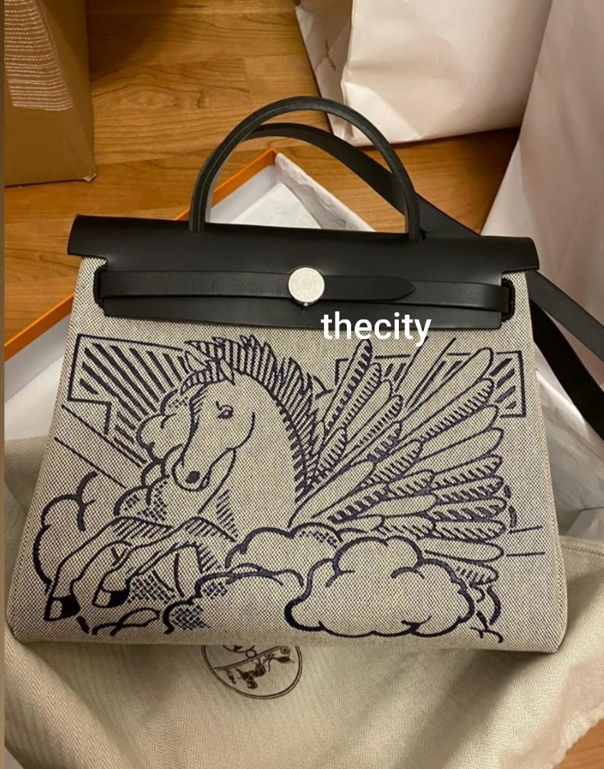 AUTHENTIC HERMES HERBAG LIMITED EDITION HORSE DESIGN, Luxury, Bags