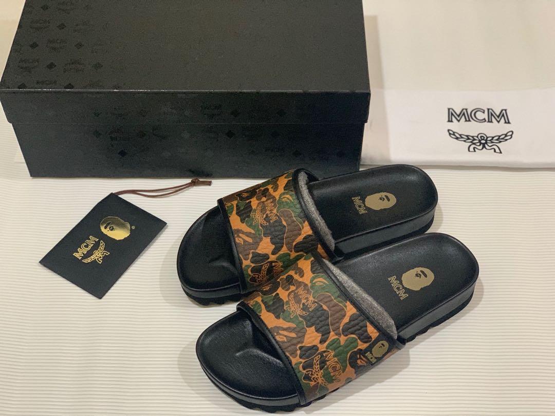 Mcm bape slides shop