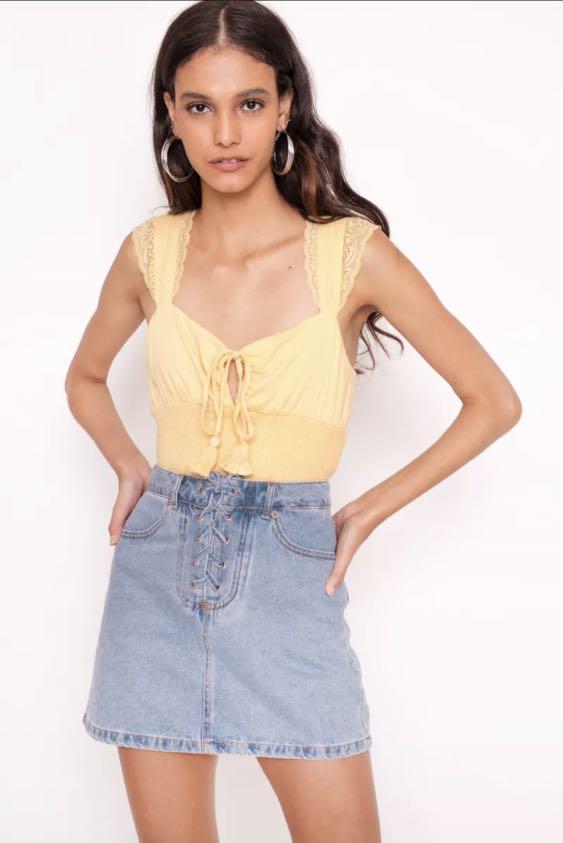 woven top forever 21