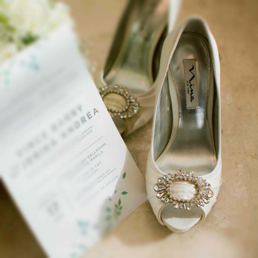 bridal heels ivory