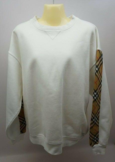 Burberry bronx check sleeve sweatshirt 2025