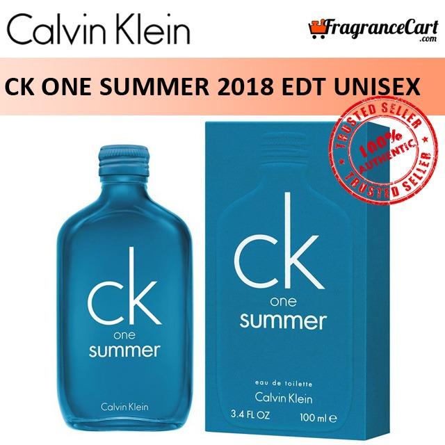 Calvin Klein cK One Summer 2018 EDT for Unisex (100ml/Tester) Men Women Eau  de Toilette 1 Blue [Brand New 100% Authentic Perfume/Fragrance], Beauty &  Personal Care, Fragrance & Deodorants on Carousell