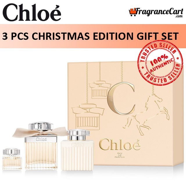 Chloe 3 Pcs Christmas Gift Set for Women 75ml Eau de Parfum 5ml Miniature 100ml Body Lotion Brand New 100 Authentic Perfume FragranceCart EDP GiftSet Collection Beauty Personal Care