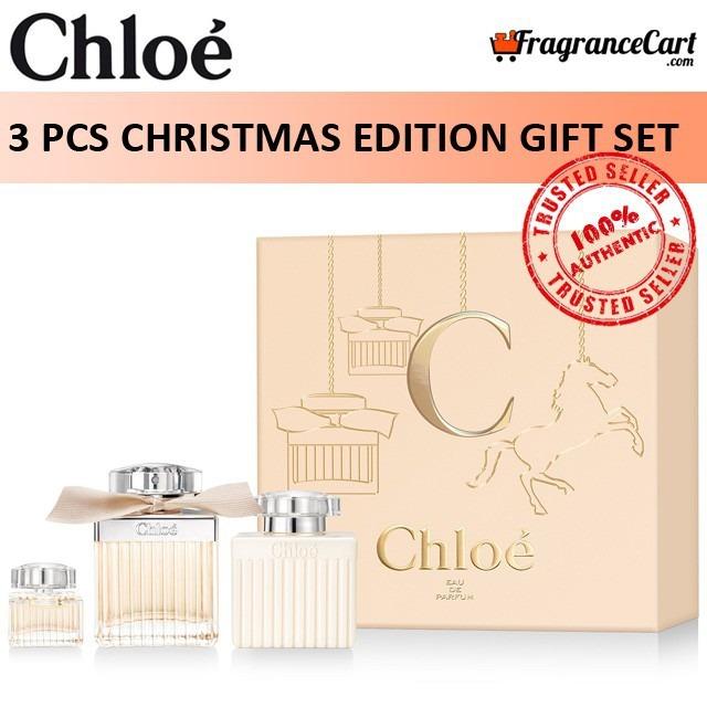 Chloe 3 Pcs Christmas Gift Set for Women 75ml Eau de Parfum 5ml Miniature 100ml Body Lotion Brand New 100 Authentic Perfume FragranceCart EDP