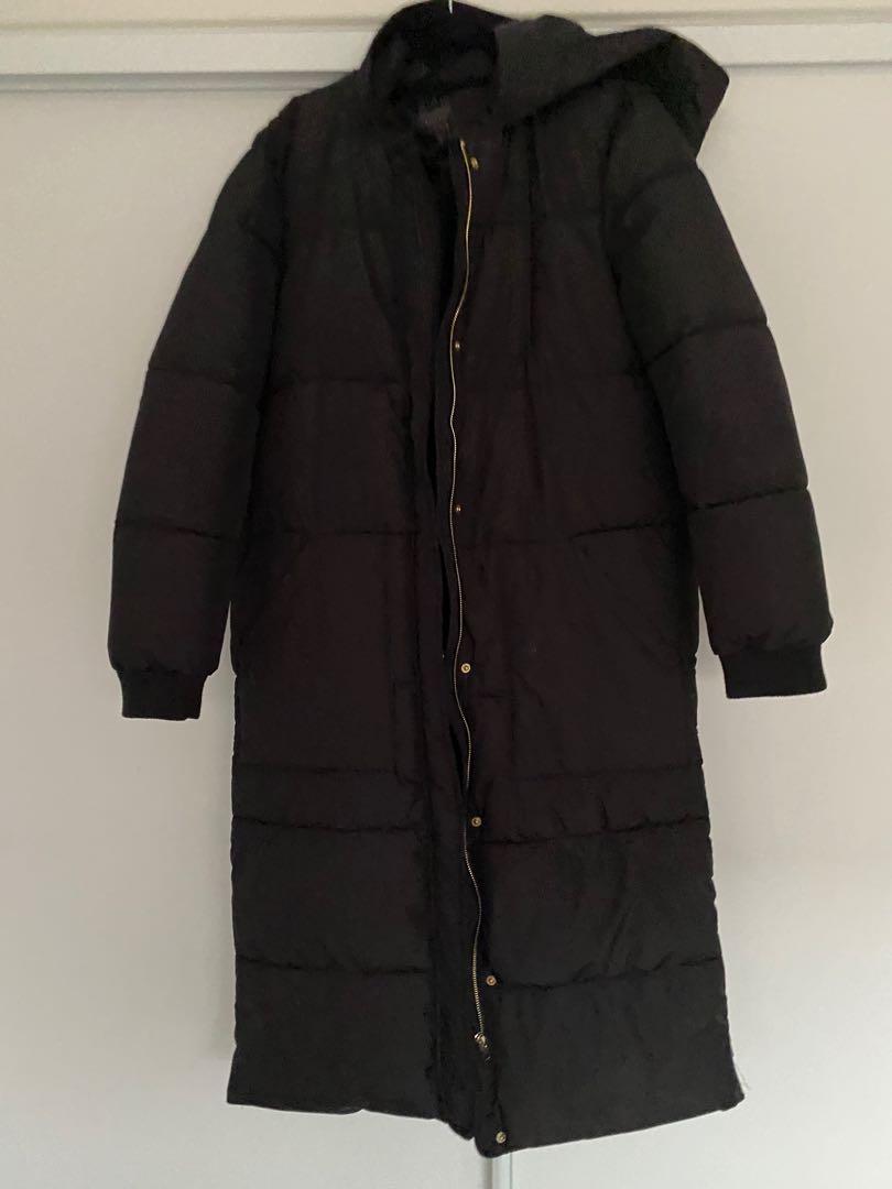 cotton on long puffer jacket