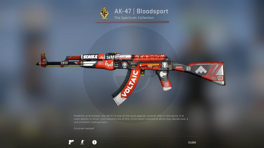 Csgo Ak 47 Bloodsport Field Tested Csgo Skins Csgo Ak47 Skin Toys Games Video Gaming In Game Products On Carousell
