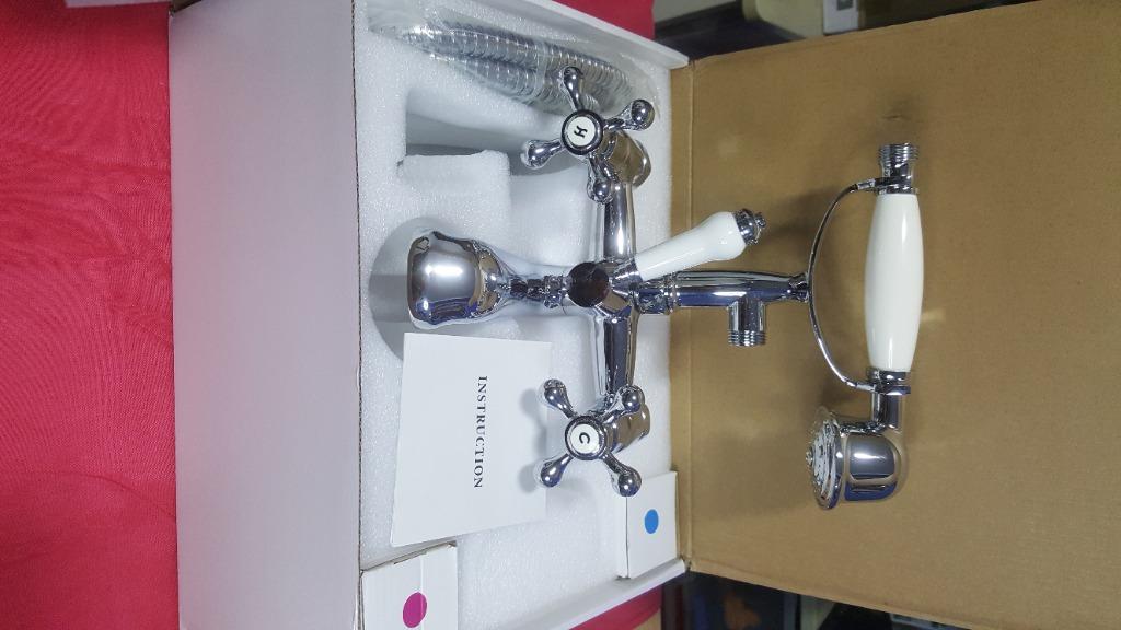 Funime 05 O Victoria Bath 1 4 Turn With Handheld Bathroom Shower Taps Ceramic Dual Lever Chrome Everything Else On Carousell