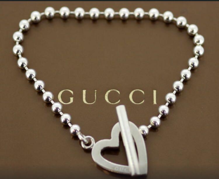 Gucci silver toggle heart necklace Women s Fashion Jewelry on Carousell