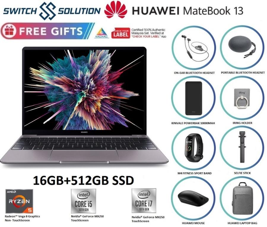 Huawei Matebook 13 2020 Amd R5 Vega 8 16gb 512gb Ssd Electronics Computers Laptops On Carousell